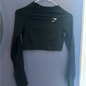 Gymshark Black Long Sleeve Crop Top